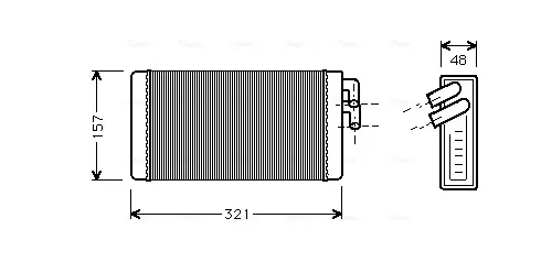 Radiador de forno (de aquecedor) AI6052 AVA