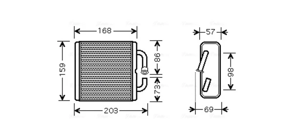 Radiador de forno (de aquecedor) para Mazda 323 (BG)