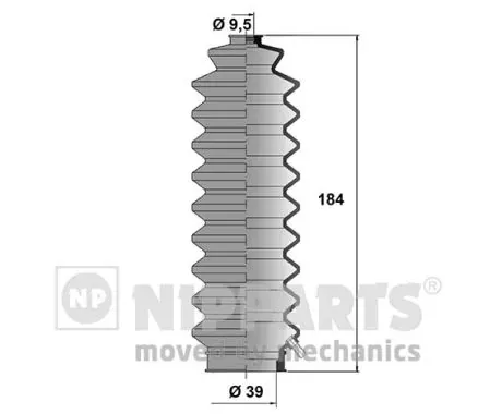 Bota de proteção do mecanismo de direção (de cremalheira) Honda Civic 4 ED, EF