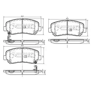  Sapatas do freio dianteiras de disco Mazda CX-5 1