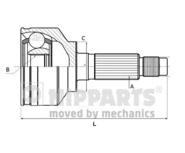 Junta homocinética externa dianteira para Toyota Starlet (EP91)