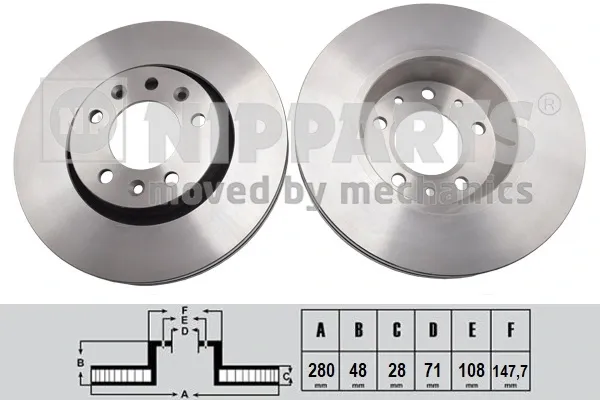 Disco do freio dianteiro N3302208 Nipparts