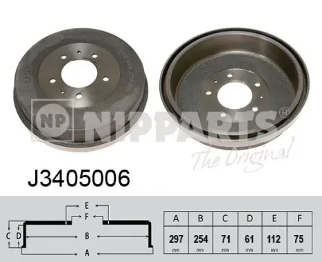 Tambor do freio traseiro Mitsubishi L 300 P0W, P1W