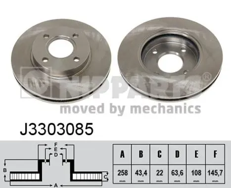 Disco do freio dianteiro Ford Focus I hatchback (DAW, DBW) (1998 - 2004) preço, a partir de