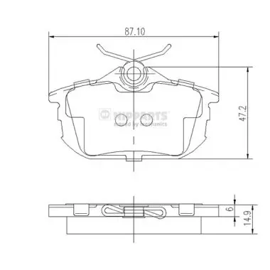 Sapatas do freio traseiras de disco para Volvo V40  VW