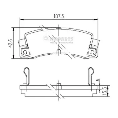 Sapatas do freio traseiras de disco para Toyota Corolla  E8