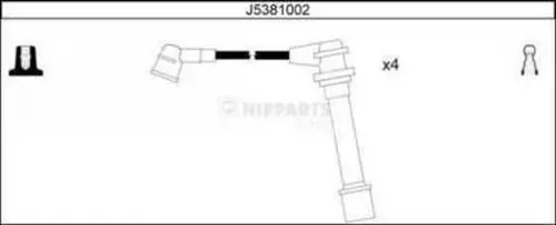 Fios de alta voltagem, kit J5381002 Nipparts