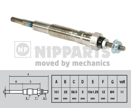 Vela de incandescência J5718000 Nipparts