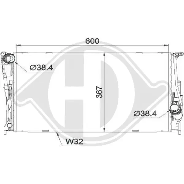 Radiador de esfriamento de motor на BMW X1 (E84)