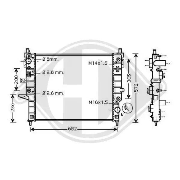 Radiador de esfriamento de motor Mercedes ML/GLE W163