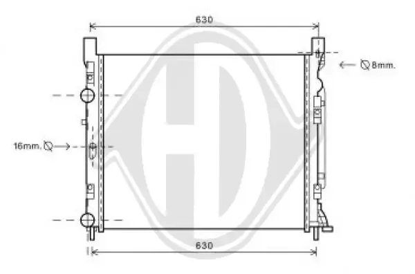 Radiador de esfriamento de motor DCM2959 Diederichs