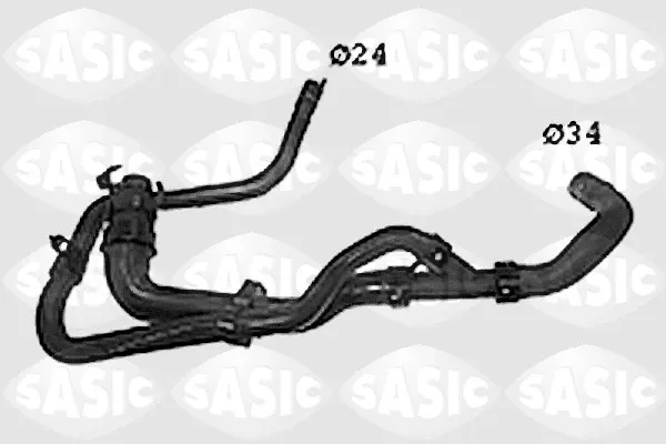 Mangueira (cano derivado) do radiador de esfriamento superior SWH0485 Sasic