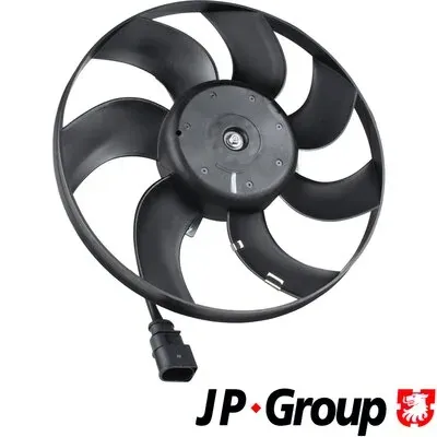 Ventilador elétrico de esfriamento montado (motor + roda de aletas) direito 1199101880 JP Group