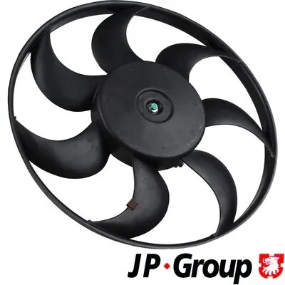 Ventilador elétrico de esfriamento montado (motor + roda de aletas) 1299100400 JP Group