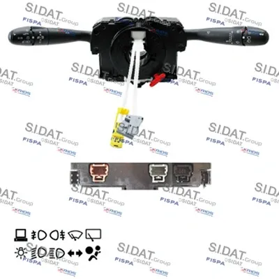 Comutador esquerdo instalado na coluna da direção 98062000XT Peugeot/Citroen