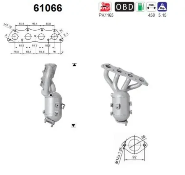 61066 AS/Auto Storm convertidor - catalisador