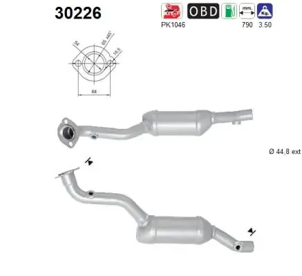 Convertidor - catalisador 30226 AS/Auto Storm