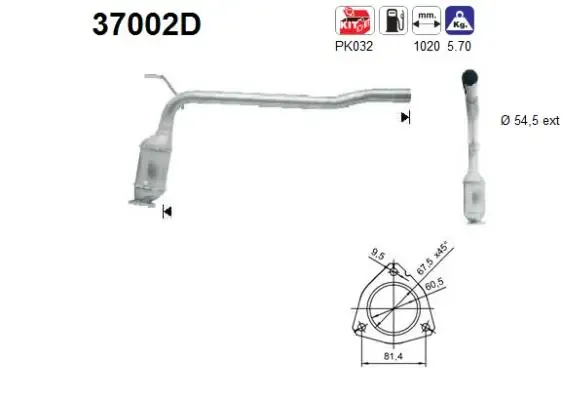 Convertidor - catalisador 37002D AS/Auto Storm