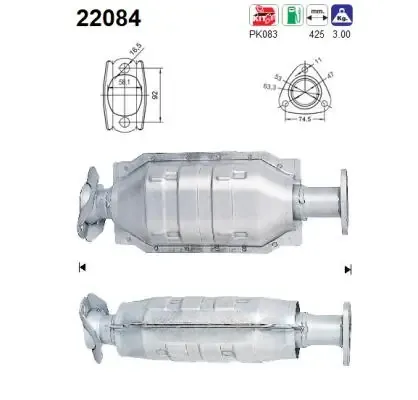 Convertidor - catalisador 22084 AS/Auto Storm