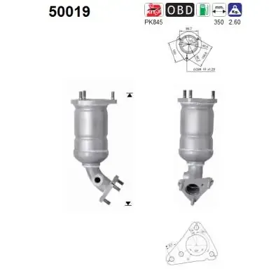 Convertidor - catalisador 50019 AS/Auto Storm
