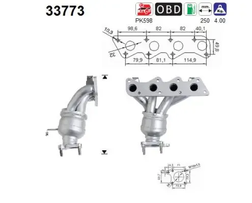 Convertidor - catalisador 33773 AS/Auto Storm