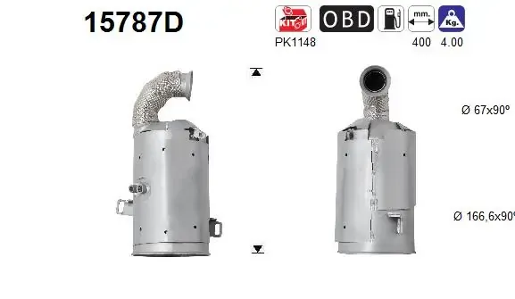 Convertidor - catalisador 15787D AS/Auto Storm