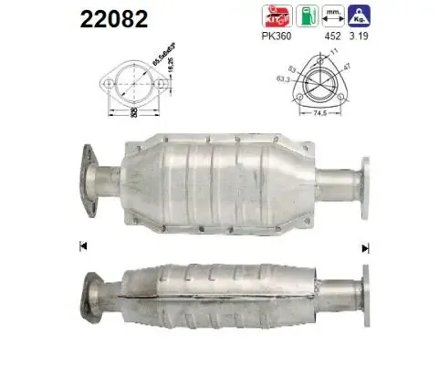 Convertidor - catalisador 22082 AS/Auto Storm