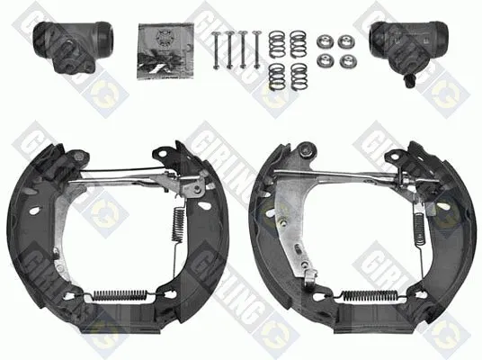 Sapatas do freio traseiras de tambor, montadas com cilindros, kit 5310704 Girling