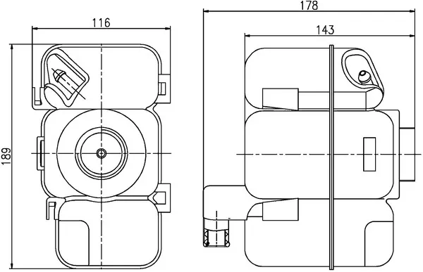 Tanque de expansão do sistema de esfriamento CRT206000S Mahle Original