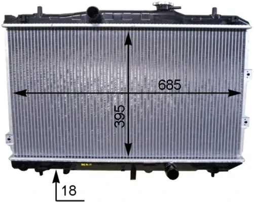 Radiador de esfriamento de motor CR1468000P Mahle Original
