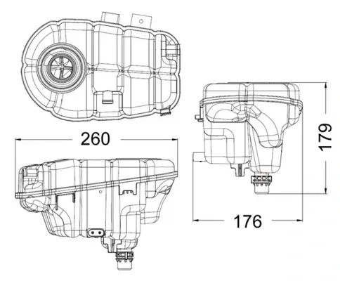 Tanque de expansão do sistema de esfriamento CRT60000S Mahle Original