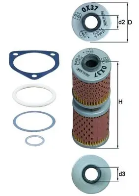 Filtro de óleo OX37D Mahle Original