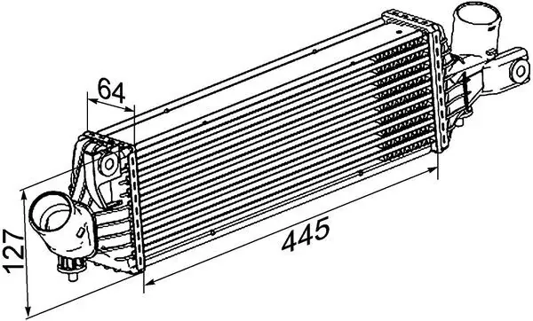 Radiador de intercooler CI355000P Mahle Original