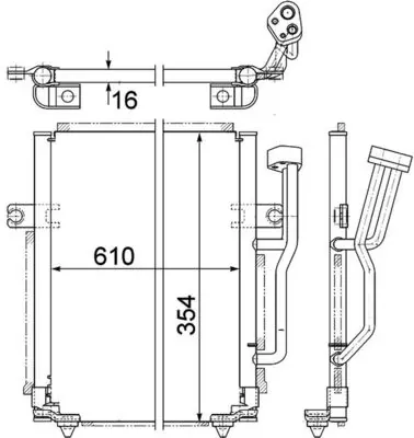 Radiador de aparelho de ar condicionado Volvo V40 VW