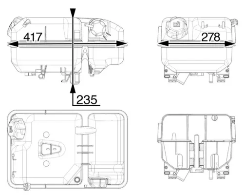 Tanque de expansão do sistema de esfriamento CRT237000P Mahle Original