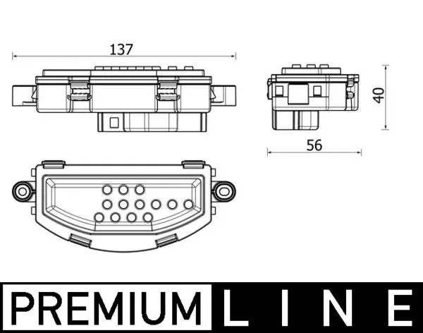 Resistor (resistência) traseiro de ventilador de forno (de aquecedor de salão) A0009068408 Mercedes