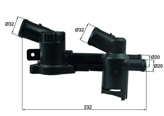 Caixa do termostato TH52 Mahle Original