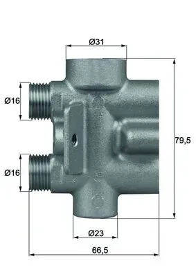 Termostato do sistema de esfriamento de óleo da Caixa Automática de Mudança TO975 Mahle Original