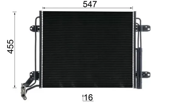 Radiador de aparelho de ar condicionado Volkswagen Tiguan 1 5N1, 5N2