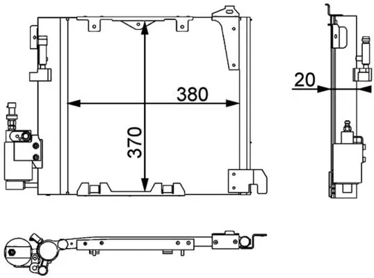 Radiador de aparelho de ar condicionado Opel Zafira F75