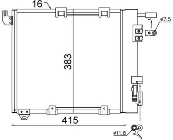 AC 349 000S Mahle Original radiador de aparelho de ar condicionado