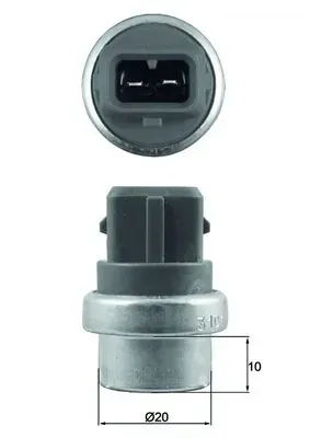 Sensor de temperatura do fluido de esfriamento TSE23 Mahle Original