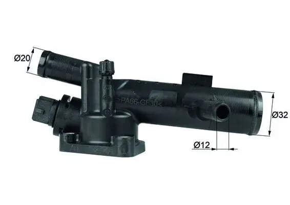 Caixa do termostato TI3989 Mahle Original