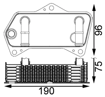 Radiador de esfriamento, Caixa Automática de Mudança CLC202000S Mahle Original