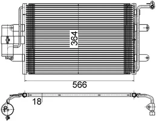 Radiador de aparelho de ar condicionado Volkswagen Golf 4 1J1