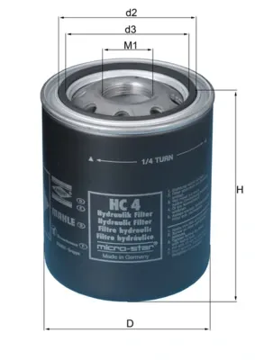 Filtro da Caixa Automática de Mudança HC4 Mahle Original