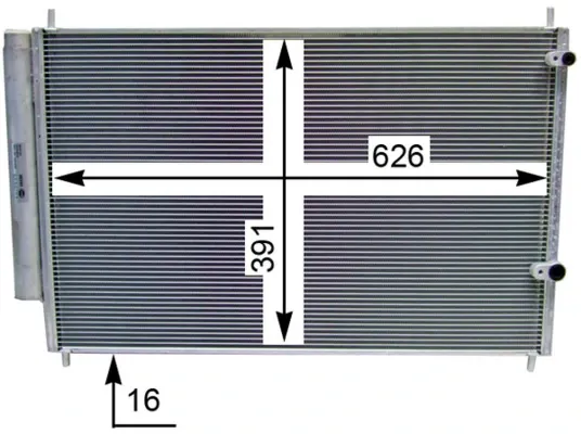 Radiador de aparelho de ar condicionado Toyota Corolla E15