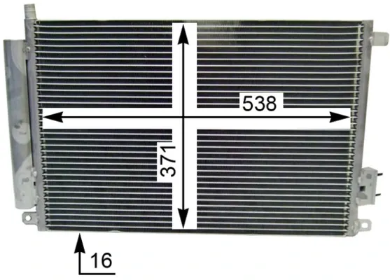 Radiador de aparelho de ar condicionado Fiat 500 312
