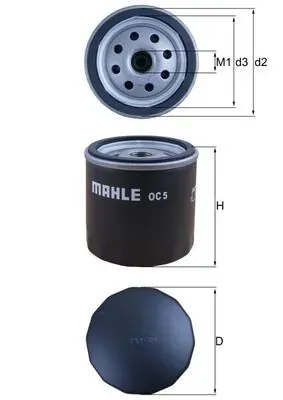 Filtro de óleo OC5 Mahle Original