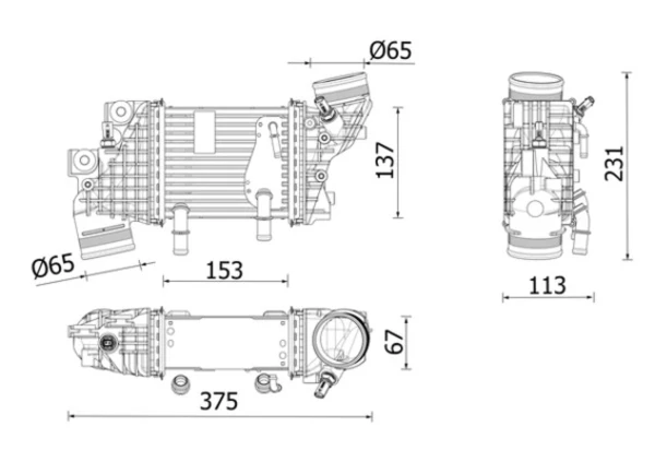 Radiador de intercooler para Volkswagen Crafter (SY, SX)